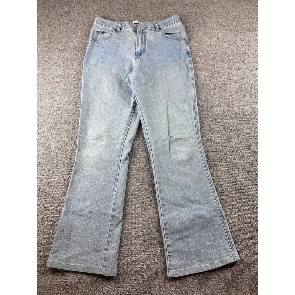 Lee Jeans Women 10 M Blue Relaxed Bootcut Stretch Mid Rise Cowgirl‎ Western